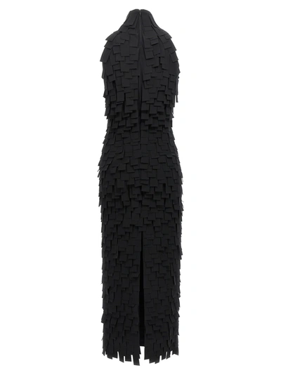 Shop A.w.a.k.e. Multi Rectangle Halterneck Midi Dresses Black