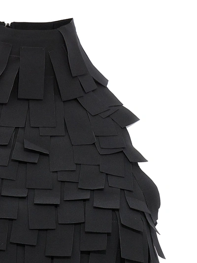 Shop A.w.a.k.e. Multi Rectangle Halterneck Midi Dresses Black