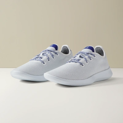 Shop Allbirds Women's Tree Sneakers In Blizzard/hazy Cobalt