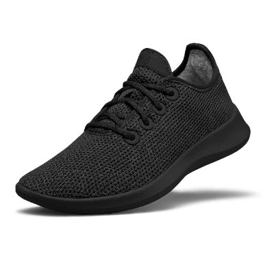 Shop Allbirds Men's Tree Sneakers In Jet Black