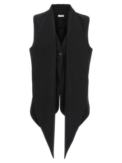 Shop Ferragamo Pussy-bow Vest Gilet Black