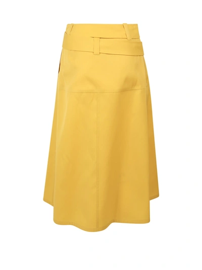 Shop Jil Sander Virgin Wool Skirt With Belt
