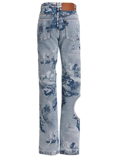 Shop Off-white Sky Meteor Cool Baggy Jeans Light Blue