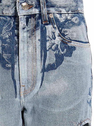 Shop Off-white Sky Meteor Cool Baggy Jeans Light Blue