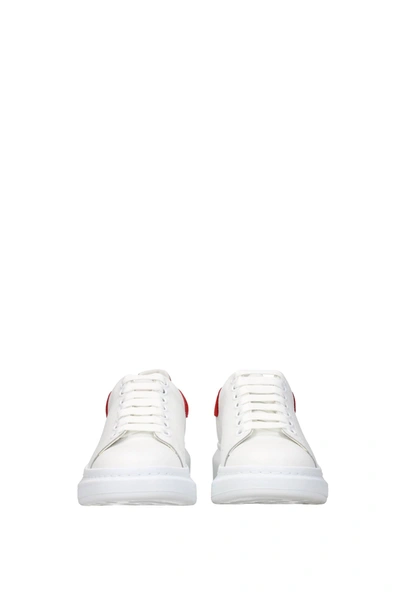Shop Alexander Mcqueen Sneakers Oversize Leather White Red