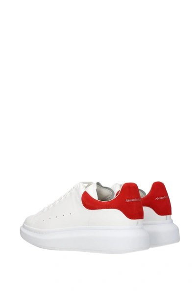 Shop Alexander Mcqueen Sneakers Oversize Leather White Red