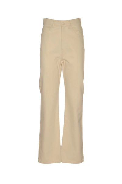 Shop Max Mara Trousers In Bianco Avorio