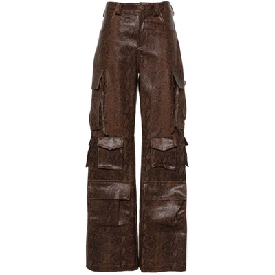 Shop Santoro Leather Pants In Brown
