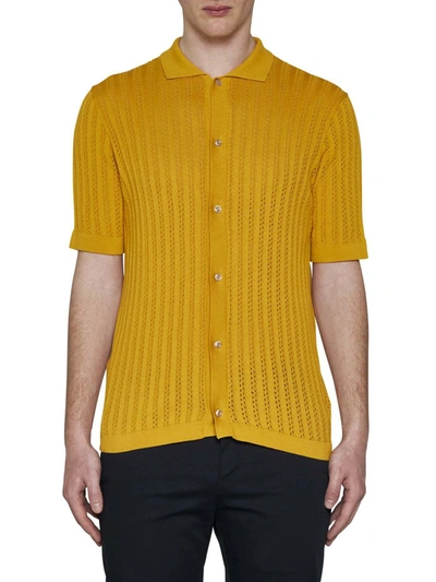 Shop Tagliatore Shirts In Yellow