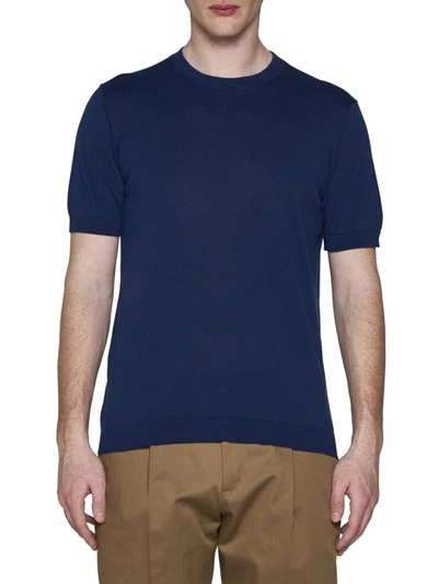 Shop Tagliatore T-shirts And Polos In Blue