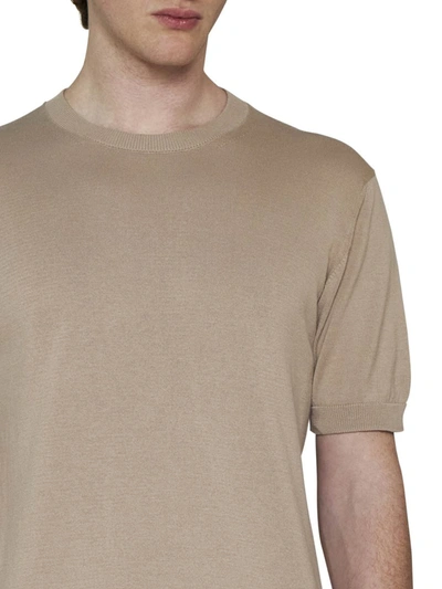 Shop Tagliatore T-shirts And Polos In Beige