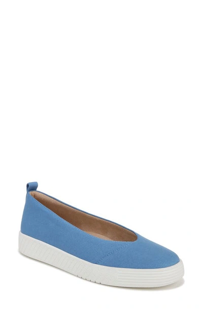 Shop Soul Naturalizer Neela Slip-on Flat In Linen Blue Microsuede Fabric