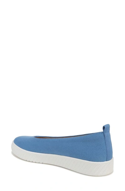 Shop Soul Naturalizer Neela Slip-on Flat In Linen Blue Microsuede Fabric