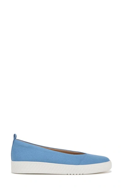 Shop Soul Naturalizer Neela Slip-on Flat In Linen Blue Microsuede Fabric