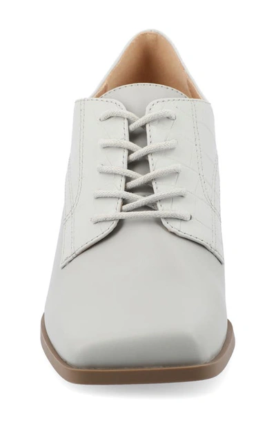 Journee Collection Sylvan Block Heel Derby Pump In Grey
