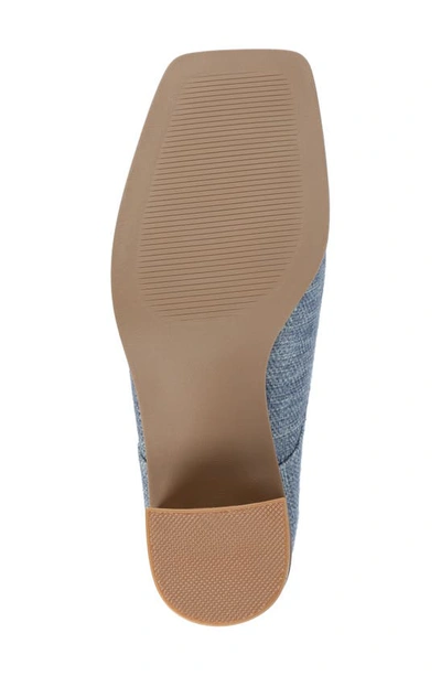 Journee Collection Sylvan Block Heel Derby Pump In Denim