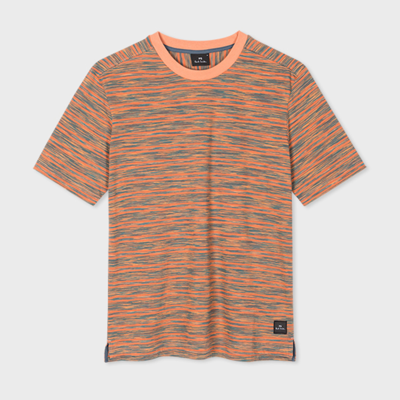 Shop Paul Smith Orange Space-dye Cotton T-shirt