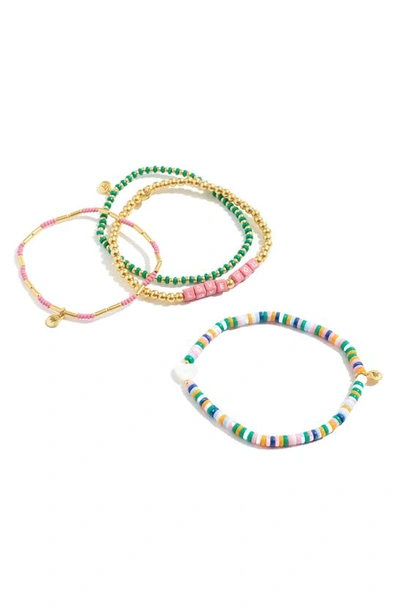 Shop Madewell Set Of 4 Love You Beaded Bracelets In Subtle Blossom