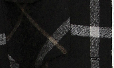 Belle & Bloom Rivers Edge Oversize Plaid Wool Blend Shacket In Black Plaid