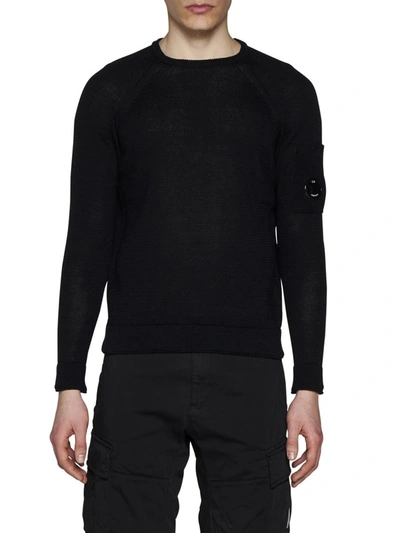 Shop C.p. Company Cp Company Sweaters In Black