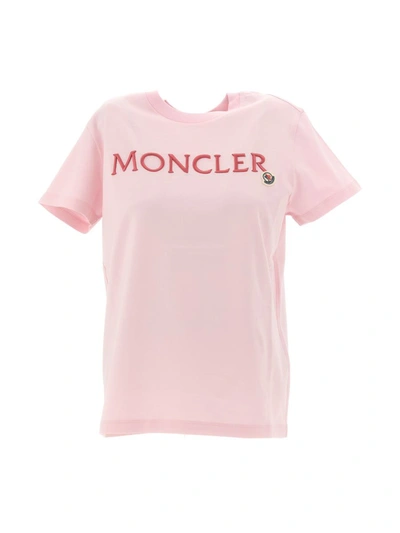 Shop Moncler T-shirts & Vests In Pink