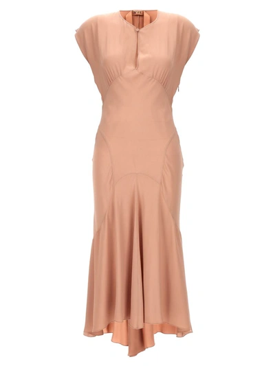 Shop N°21 Crepe Midi Dress In Pink