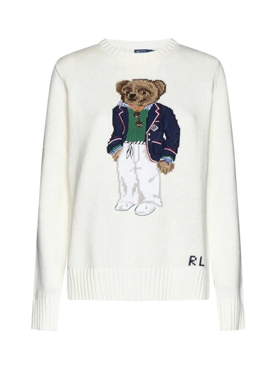 Shop Polo Ralph Lauren Sweaters In Parchment Cream