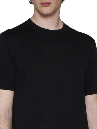 Shop Tagliatore T-shirts And Polos In Black