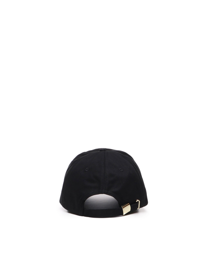 Shop Versace Jeans Couture Printed Baseball Cap In Black