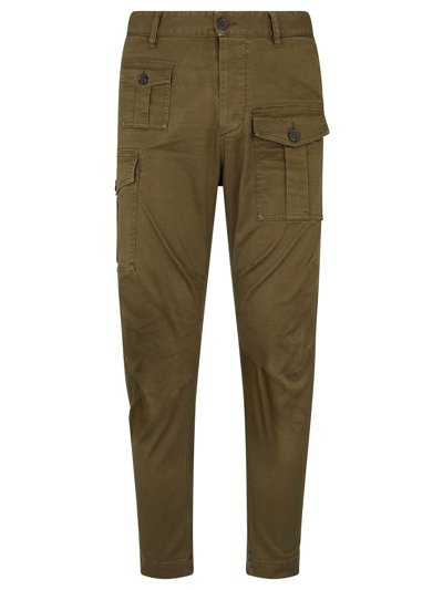 Shop Dsquared2 Sexy Cargo Chino Trousers In Verde