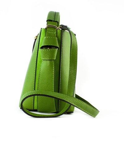 Shop Avenue 67 Green Grained Leather Bag In Verde