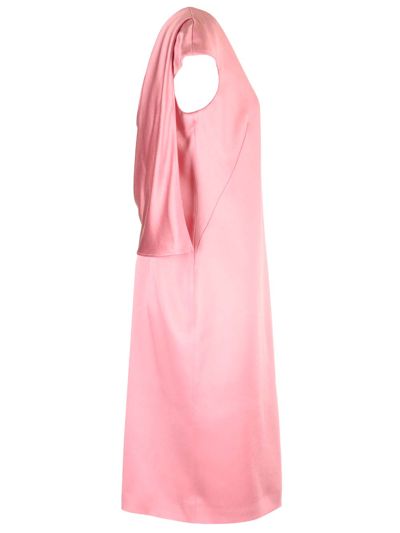 Shop Givenchy Pink Satin Sheath Dress In Rose