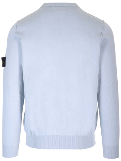 Shop Stone Island Classic Crew-neck Sweater In Light Blue