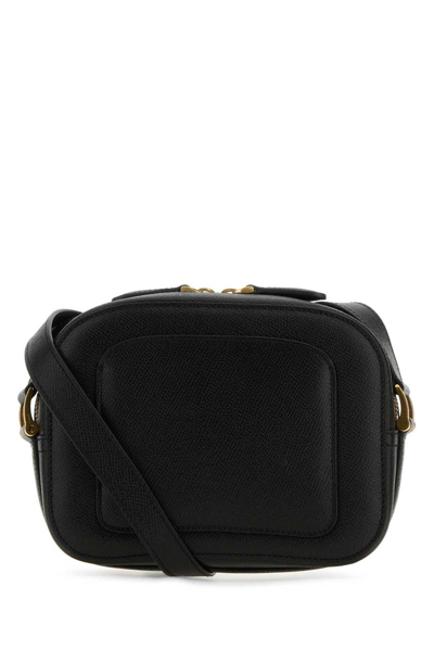 Shop Ami Alexandre Mattiussi Logo Plaque Zipped Handbag In Nero