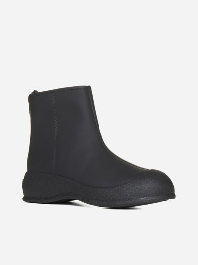 Shop Bally Carsey Coated Leather Ankle Boots In Black