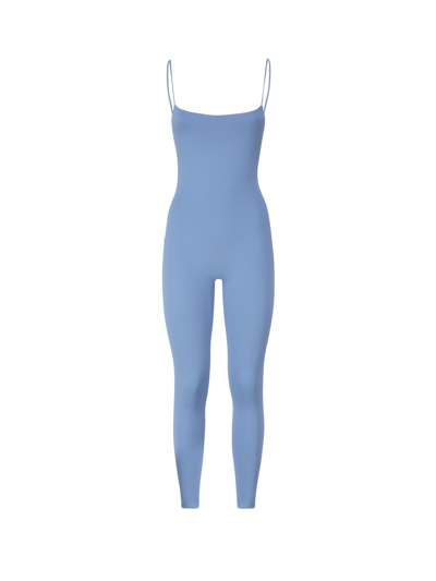 Shop The Andamane Jumpsuit With Shoulder Pads In Light Blue