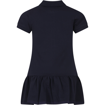 Shop Moncler Blue Casual Dress For Girl