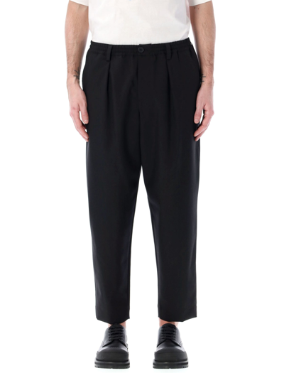 Shop Marni Tropical Wool Pants In Black