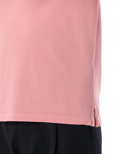 Shop Tom Ford Piquet Polo Shirt In Pink