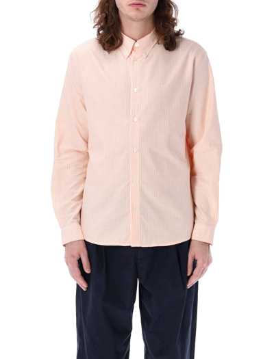 Shop Apc Greg Shirt In Orange
