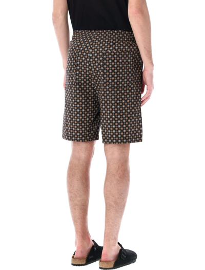 Apc Vincento Geometric-pattern Shorts In Black