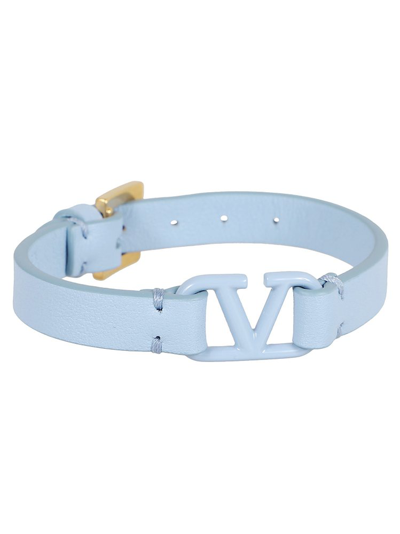 Shop Valentino Vlogo Signature Bracelet In Blue