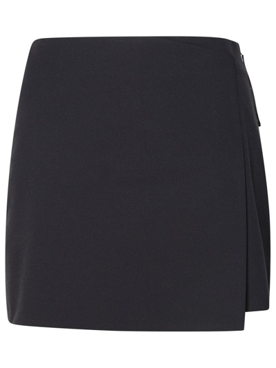 Shop Moncler High Waist Layered Effect Shorts In Black