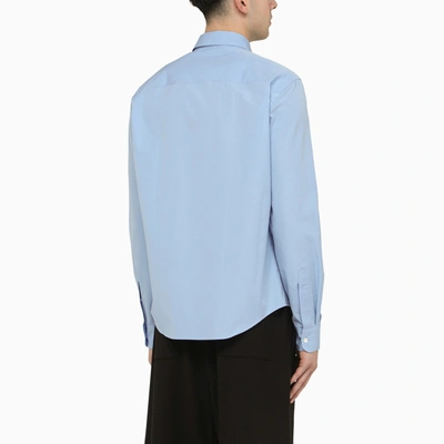 Shop Ami Alexandre Mattiussi Ami Paris Ami De Coeur Cashmere Blue Shirt