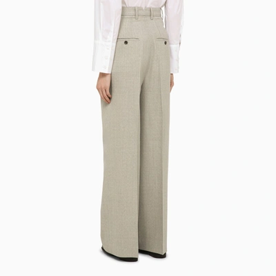 Shop Ami Alexandre Mattiussi Ami Paris Light Grey Wool Trousers