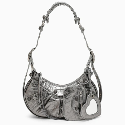 Shop Balenciaga Silver Le Cagole Xs Mini Bag
