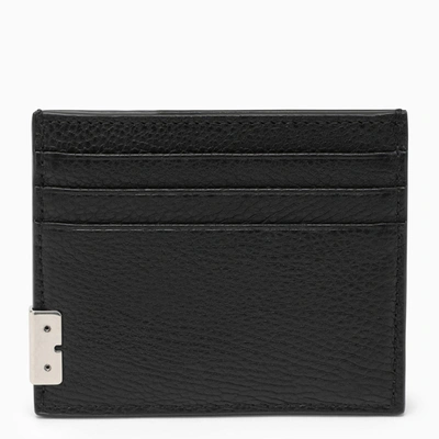 Shop Burberry Black Leather B Cut Card Case