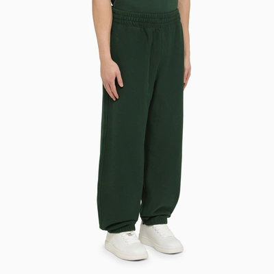 Shop Burberry Ivy Green Cotton Jogging Pants
