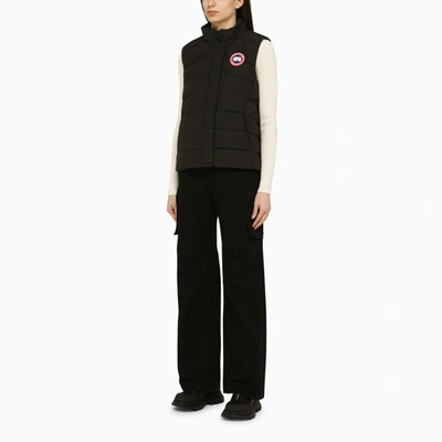 Shop Canada Goose Freestyle Black Nylon Waistcoat