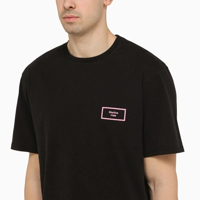 Shop Martine Rose Black Cotton T Shirt With Logo